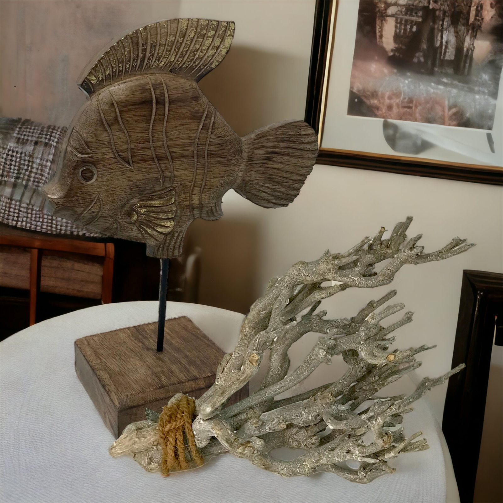 Cloe Clownl Fish on Stand-Gold Foil